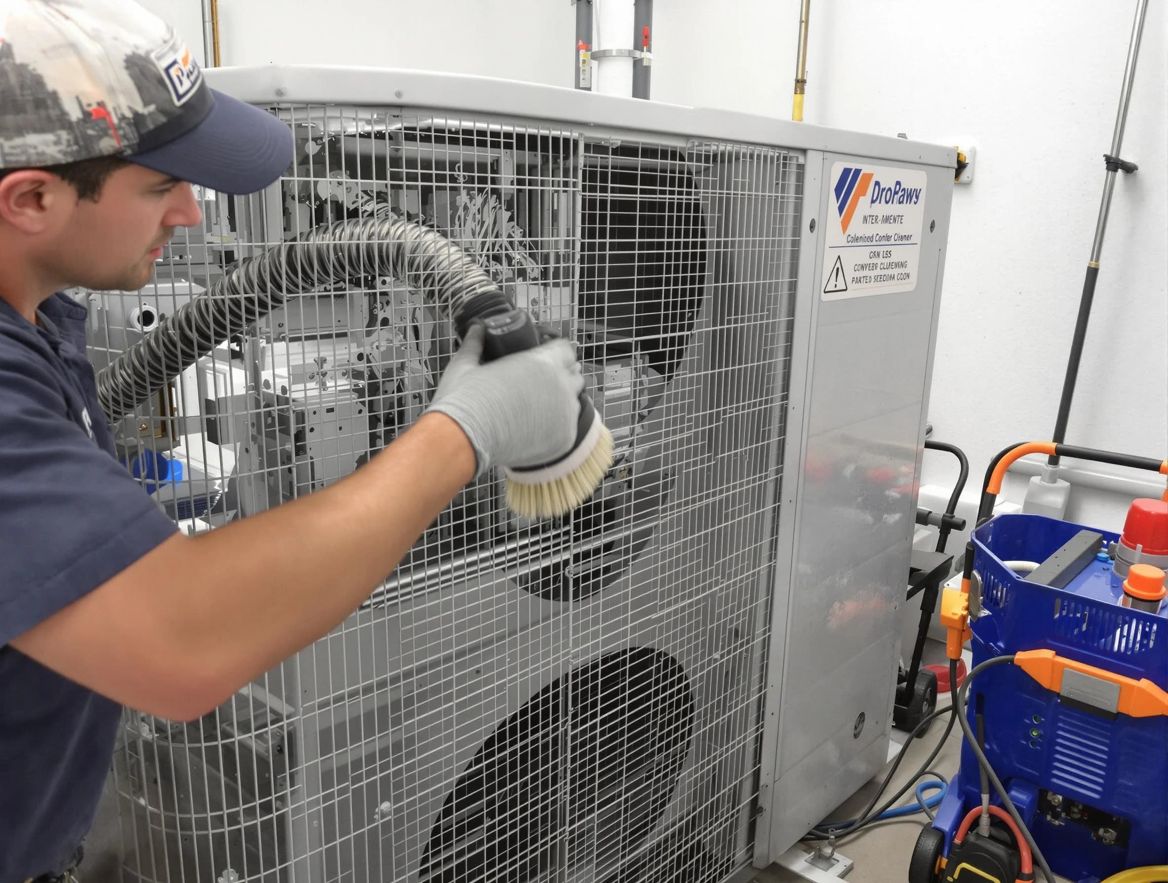 Decatur Air Duct Cleaning specialist performing precision AC coil cleaning for improved system performance in Decatur