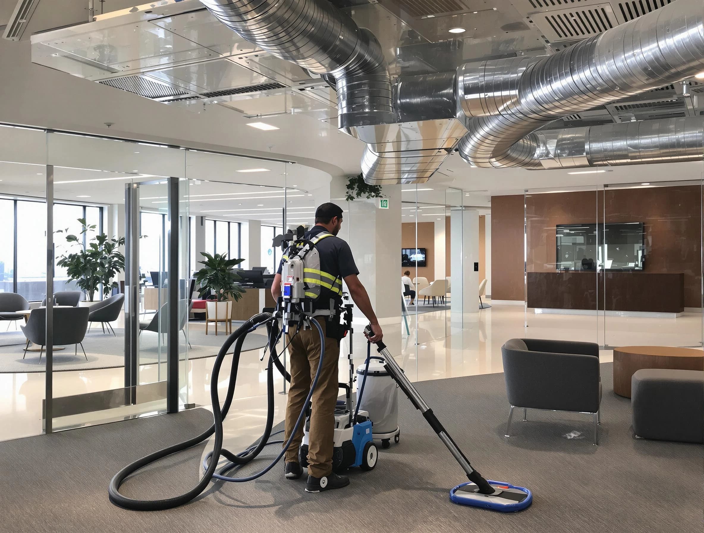 Commercial duct cleaning service by Decatur Air Duct Cleaning in Decatur