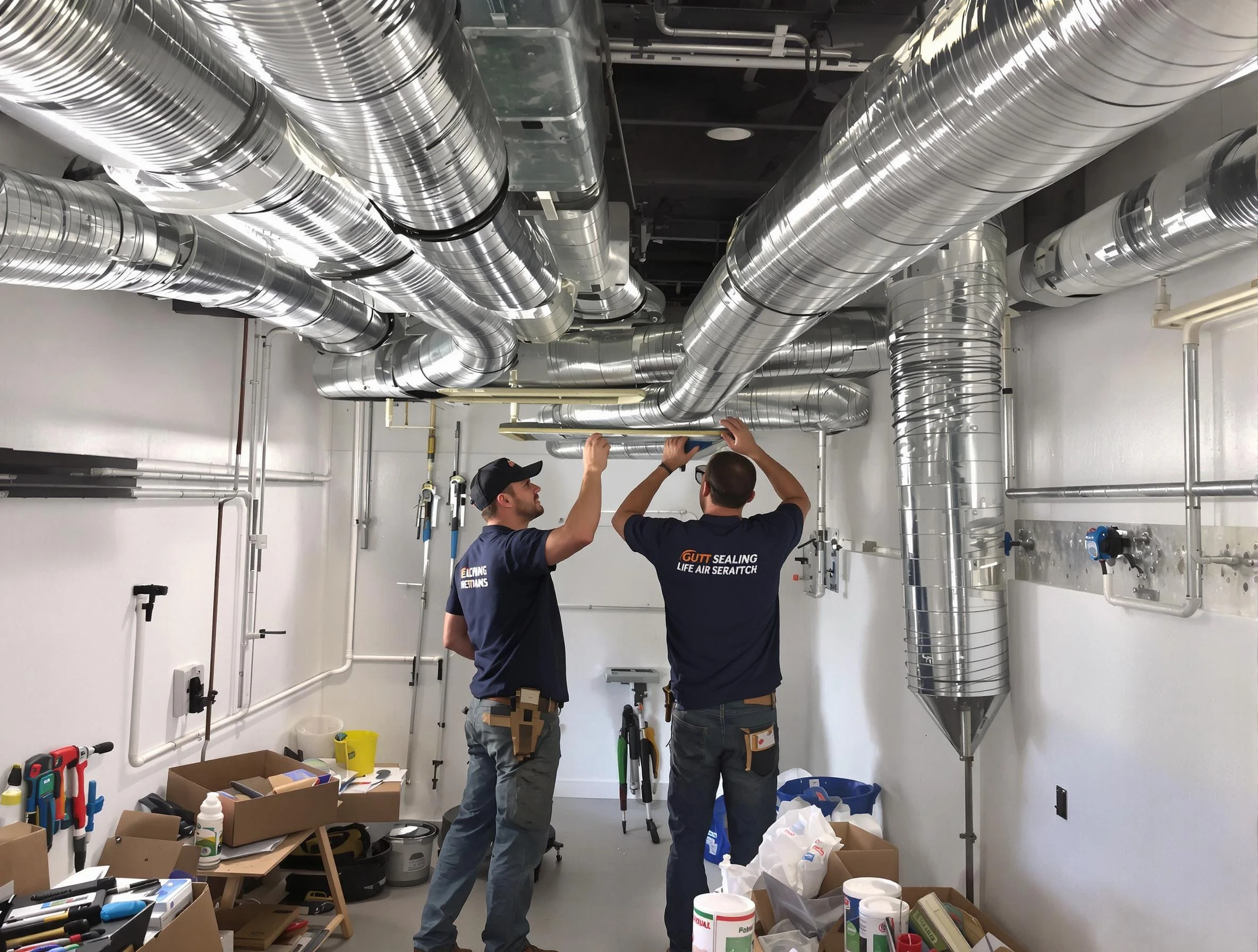 Decatur Air Duct Cleaning technician applying professional duct sealing solutions in Decatur
